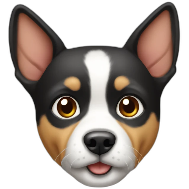 Chien avec oreilles chat emoji
