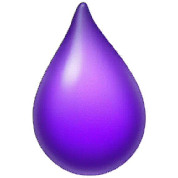 purple raindrop emoji