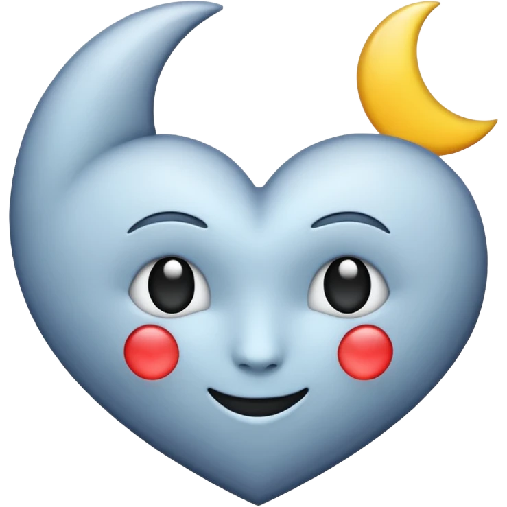Heart and moon emoji emoji