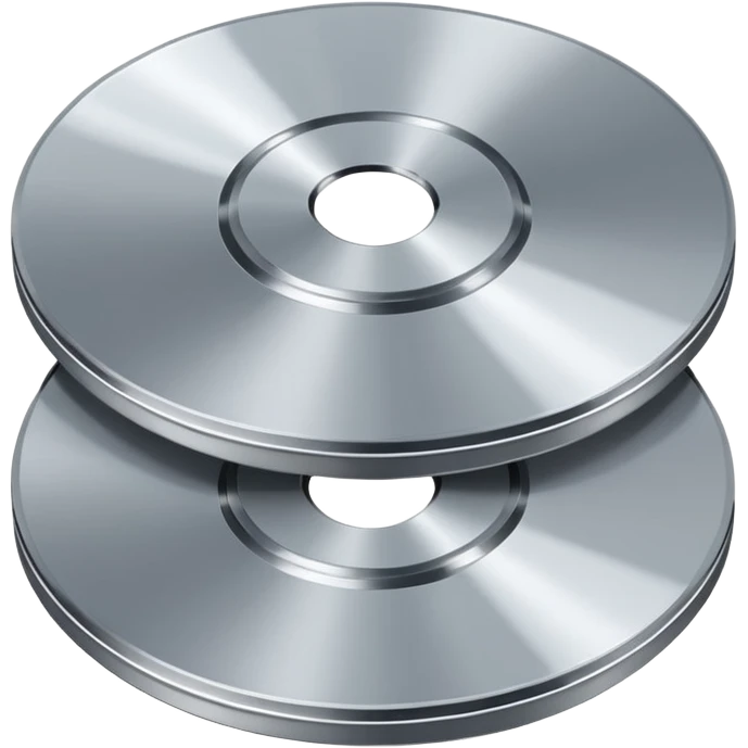 two metal computer disks emoji