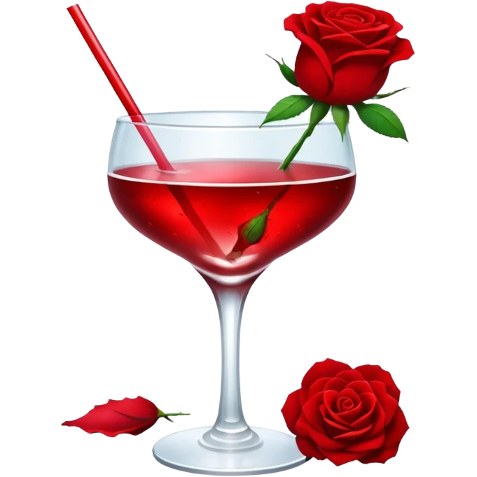 🍸+🍹🖤+🌹 emoji