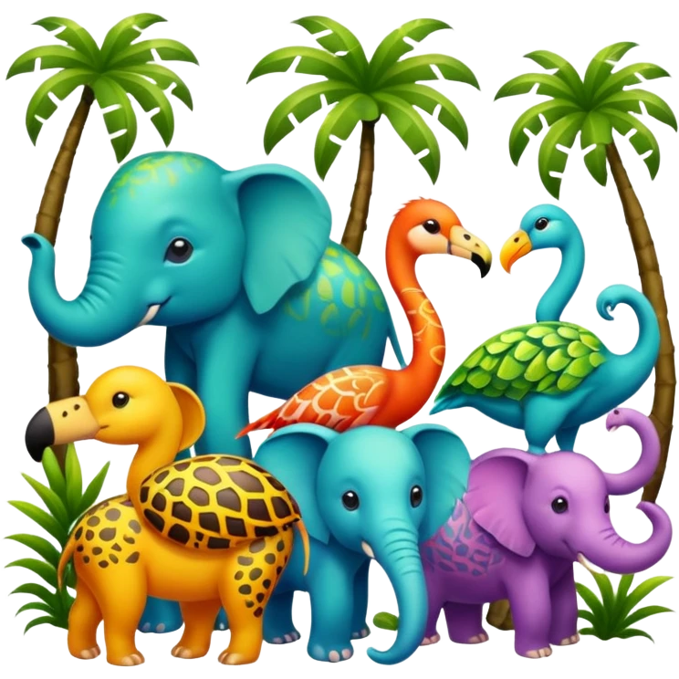 tropical animals emoji