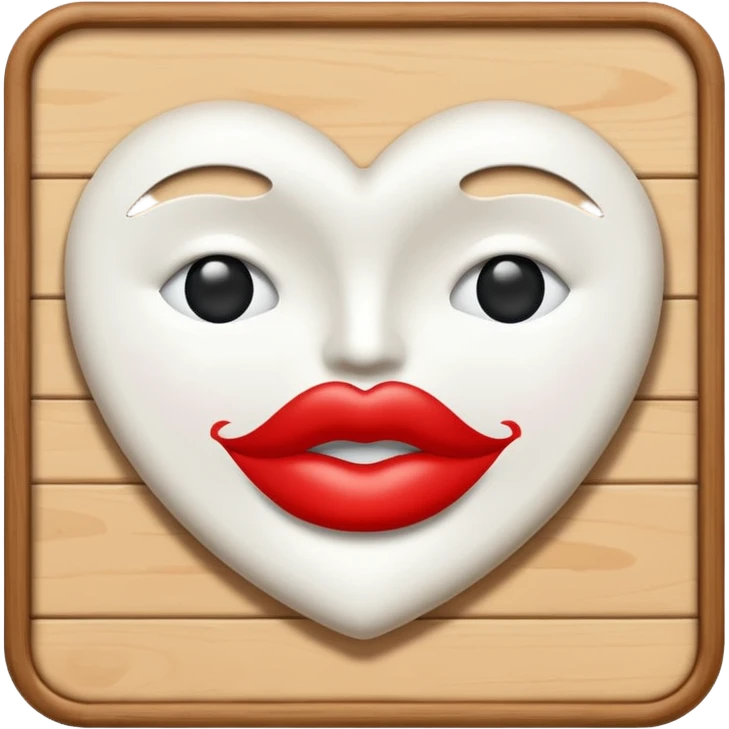 “lets kiss” sign. plain. emoji