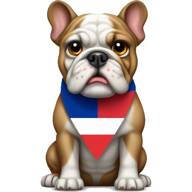 bulldog with France flag emoji