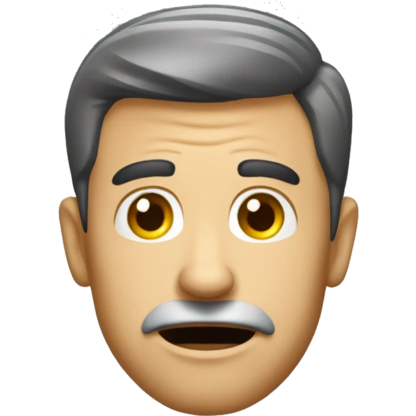 German man have a surprised  emoji