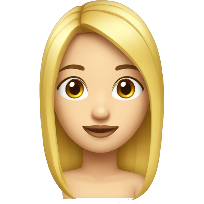 Chica Rubia con flequillo  emoji