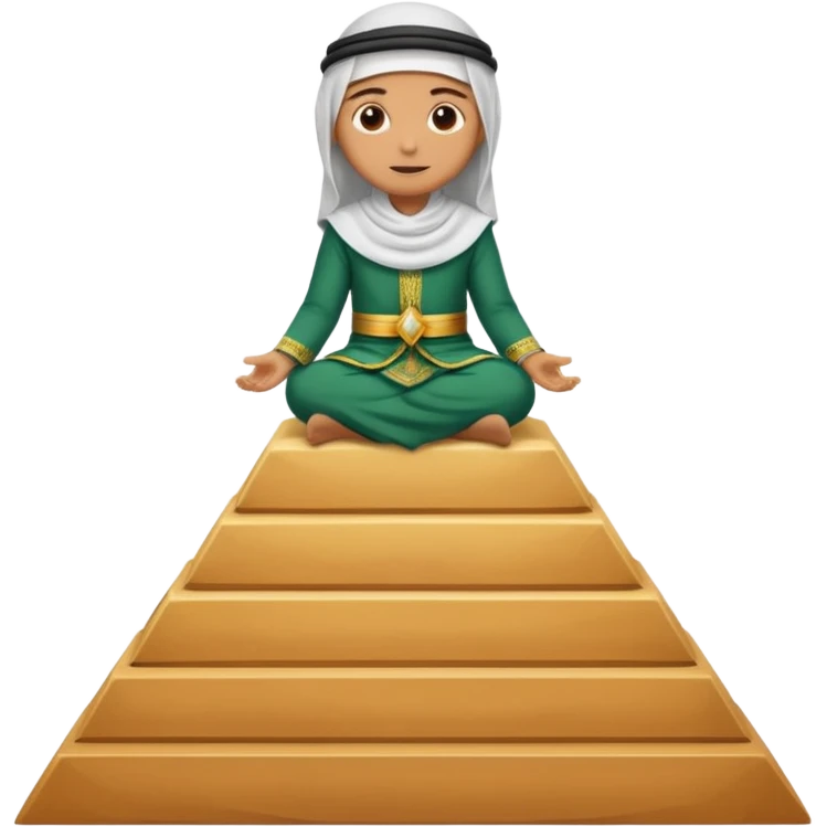 Muslim on top of a pyramid  emoji