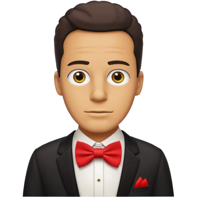 simpson guy, wearing egypt ancient custome, red bow tie emoji