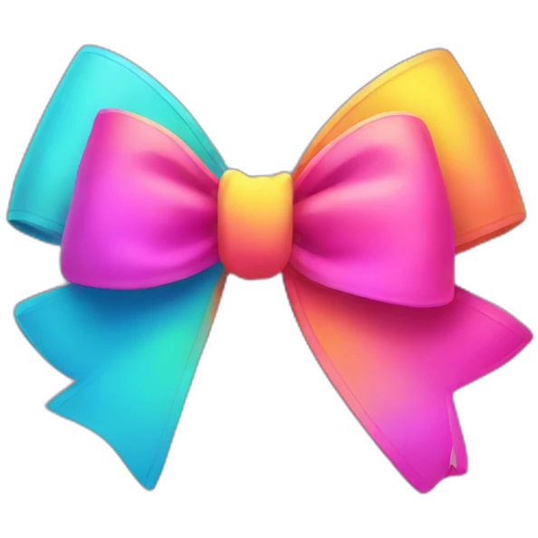 Neon bow emoji