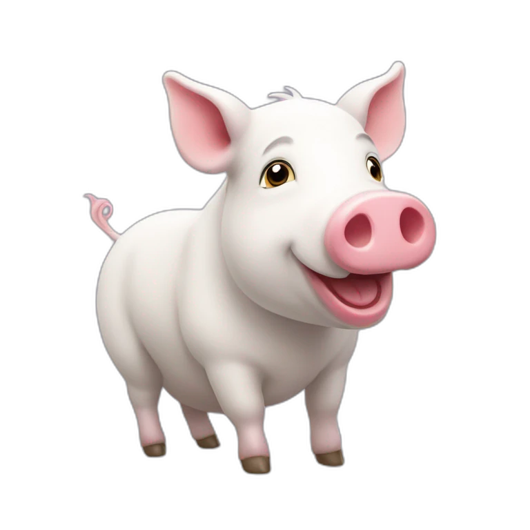 Un cochon licorne emoji