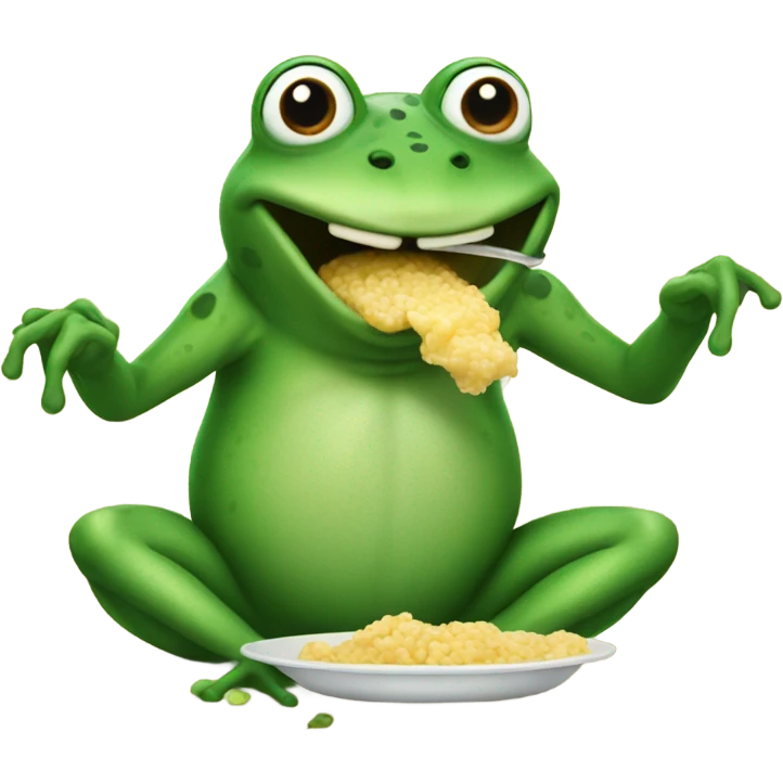 frog eating emoji