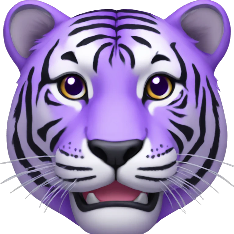 Purple tiger face emoji