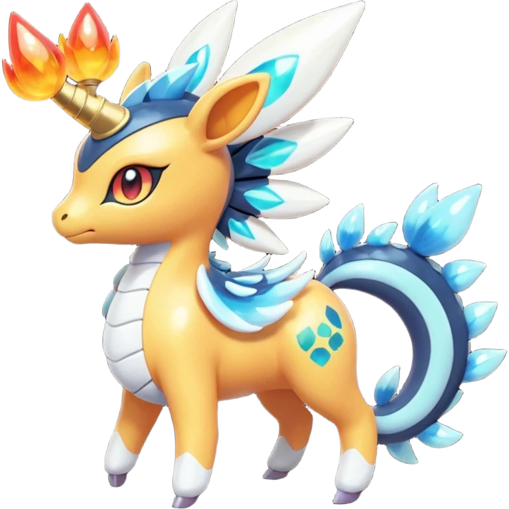 loopy loony toony honey-dipped buzzing bumbling fuzzy cute fiery ivy-hydro-Meloetta-Dialga-Salamence-Giratina-Rapidash-Pokémon-Fakémon-fusion-hybrid-creature emoji