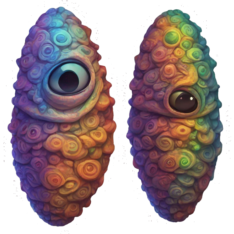 psychedelic pupa art emoji