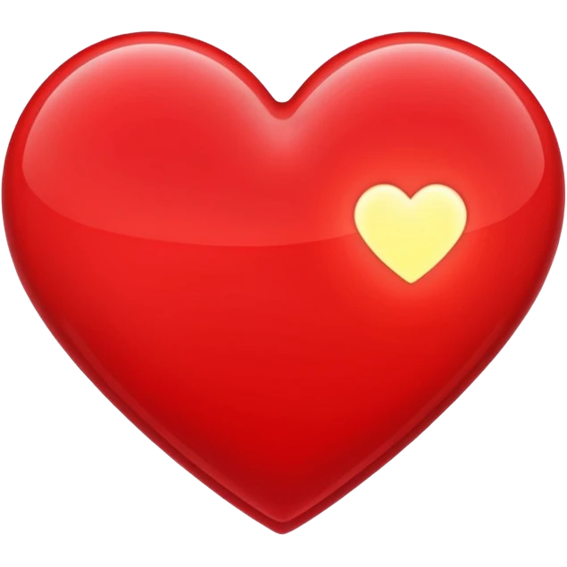 red heart with glowing neon outline emoji