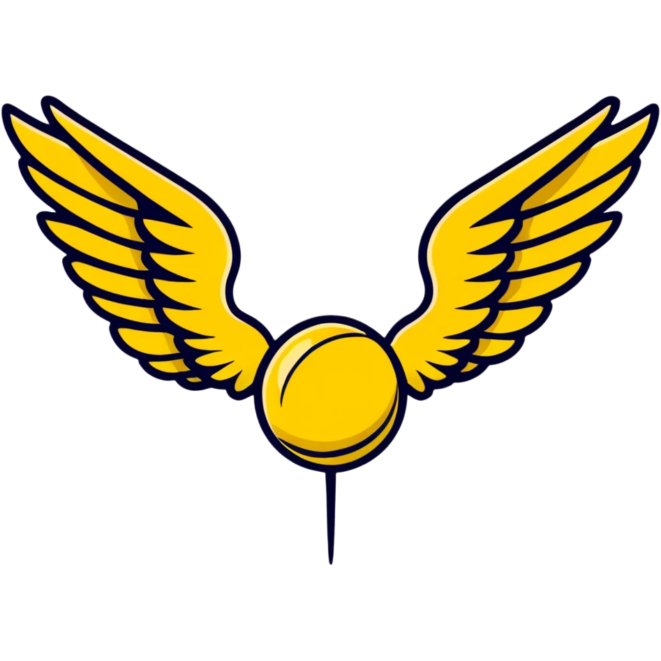 Golden snitch with wings emoji