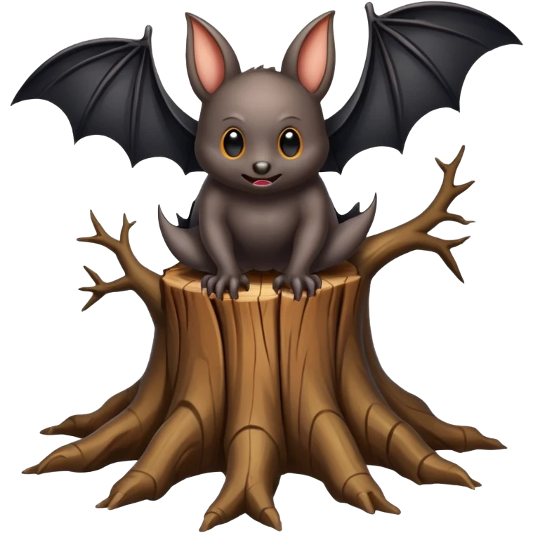 Tronco con bat y pies emoji