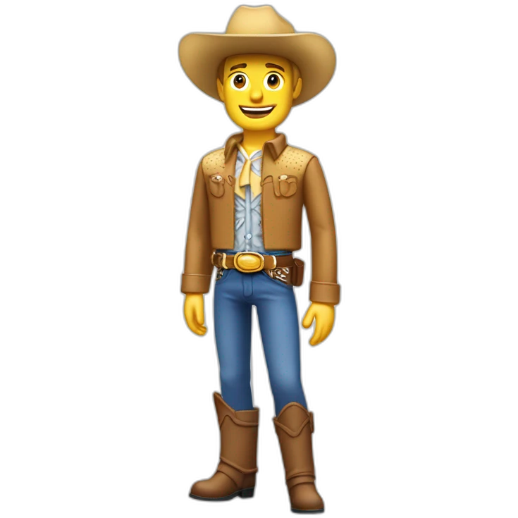 the milkybar kid cowboy but rebranded with weetabix emoji