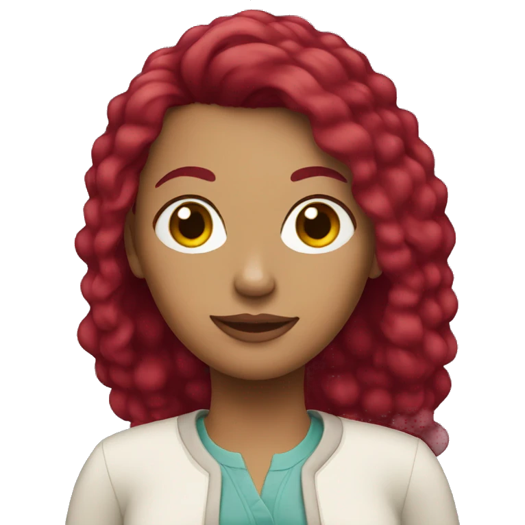 transwoman with burgundy hair emoji