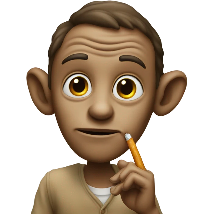 ET smoking a cigarette emoji