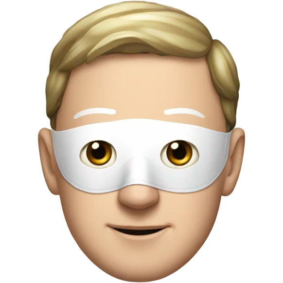 mark Zuckerberg with a pointy white mask emoji