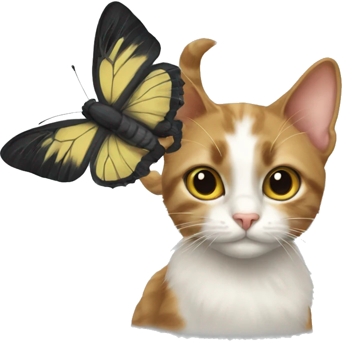 Cat with papillon  emoji