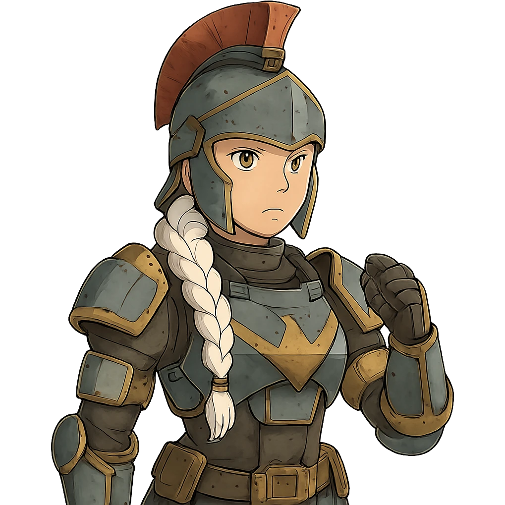 female, wearing reach spartan armor default, long white braid hair, gold yellow eyes, attention pose emoji