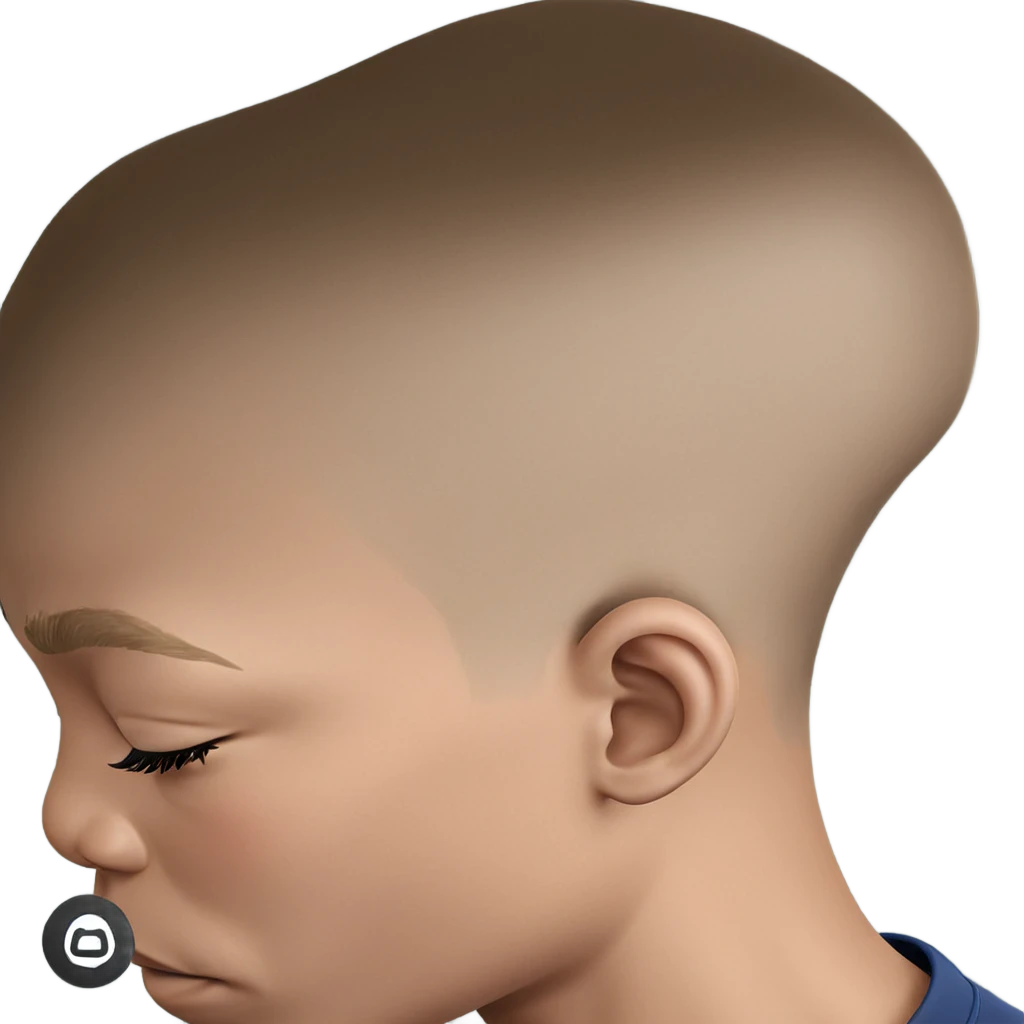 peaceful male portrait with closed eyes emoji