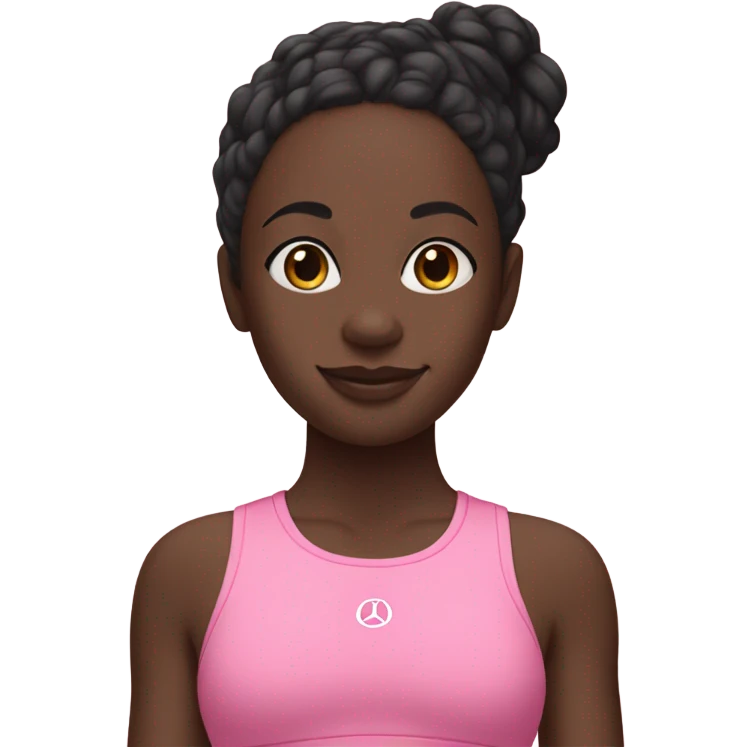 Black girl in pink lululemon emoji