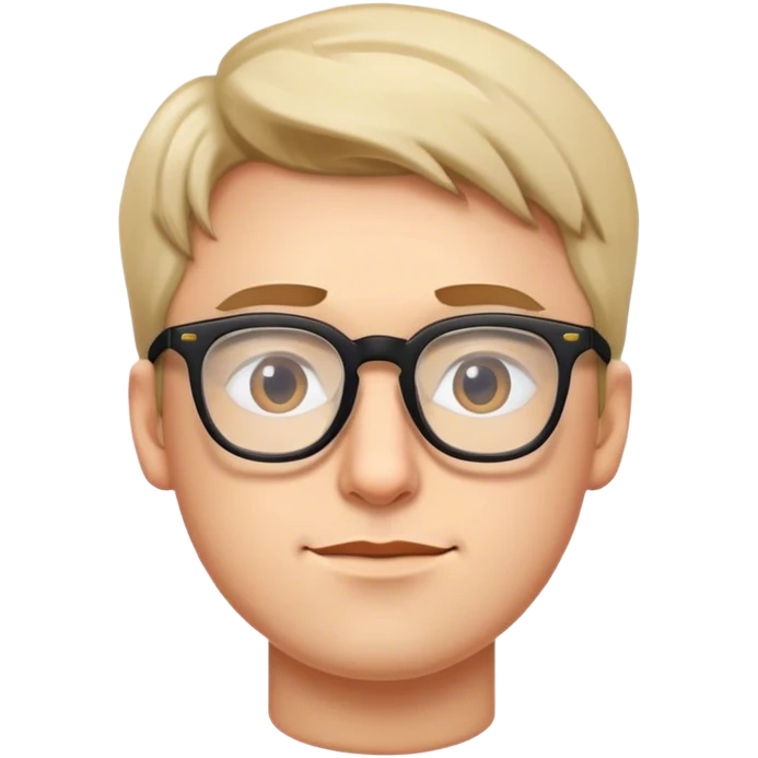 Guy with glasses emoji