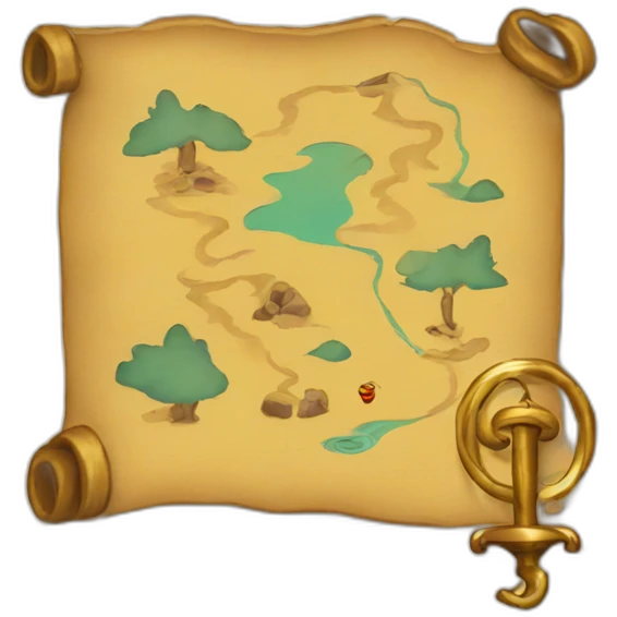 treasure map emoji