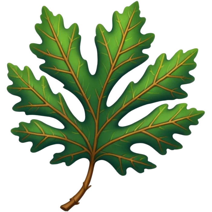A sturdy oak leaf with deep green veins.































































 emoji