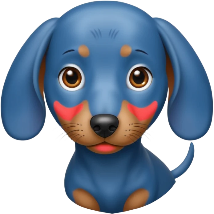 blue Dachshund emoji