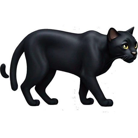 cat black panther emoji
