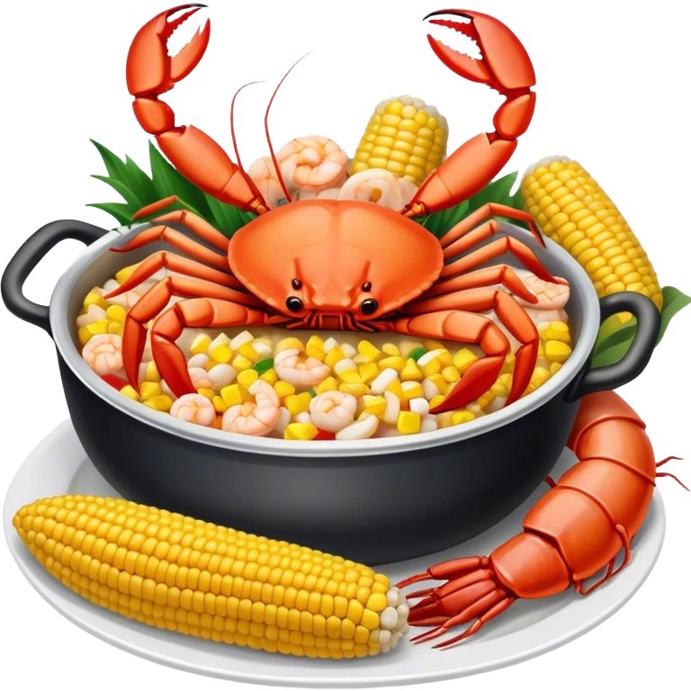 seafood boil with cajun sauce  emoji