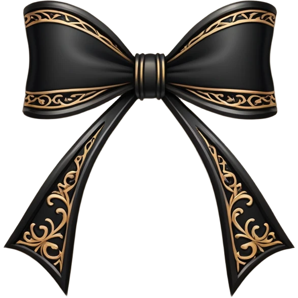 Gothic bow emoji
