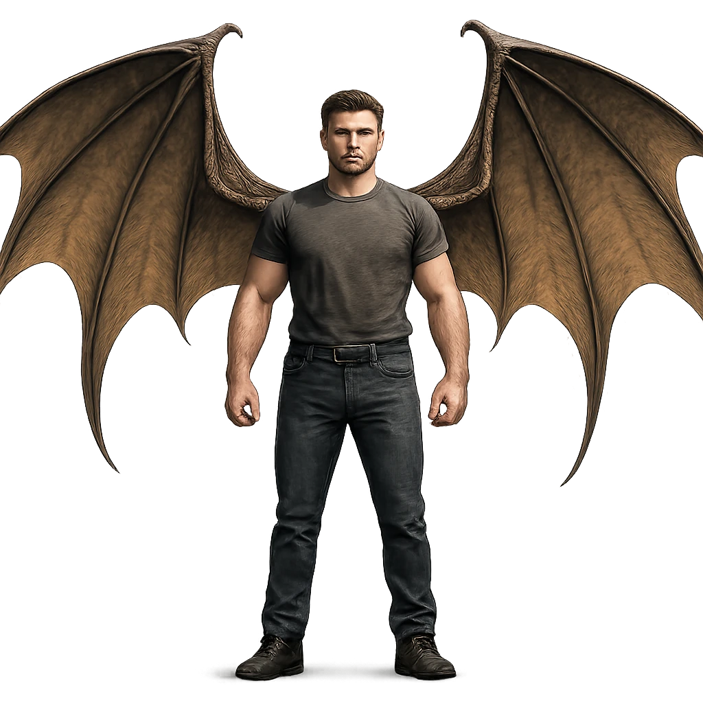 man with dragon wings emoji