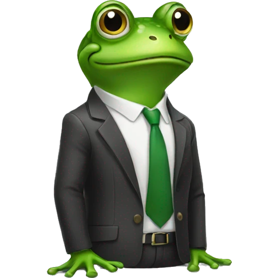 business frog emoji