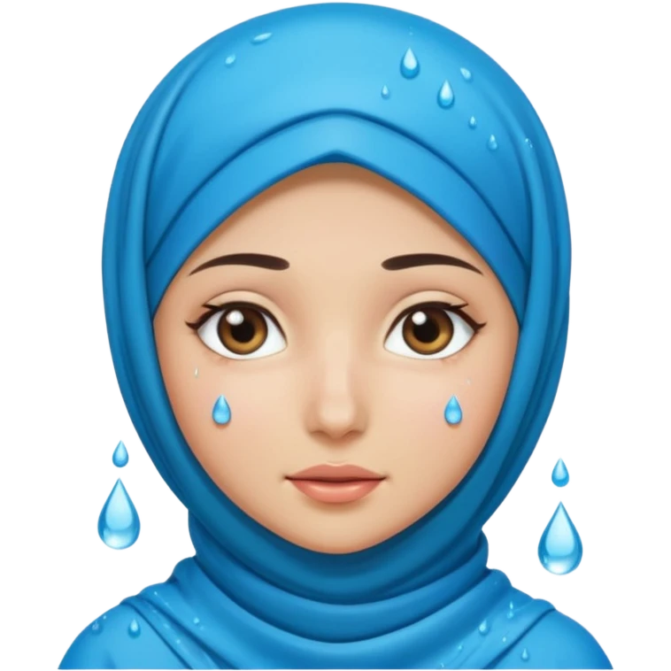 create a hijub girl taking a shower emoji