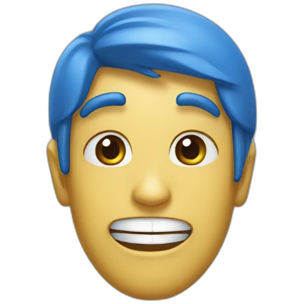Langue bleu emoji