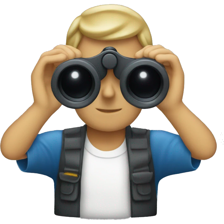 Watching binoculars  emoji