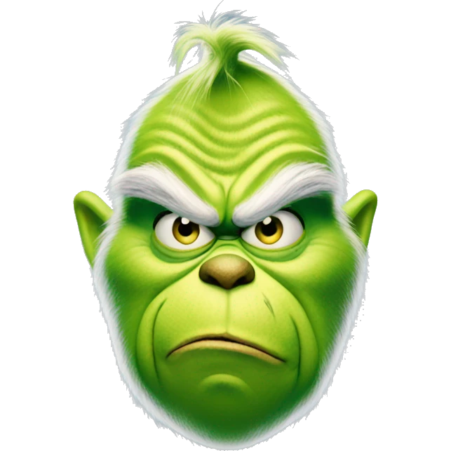 The Grinch frowning emoji