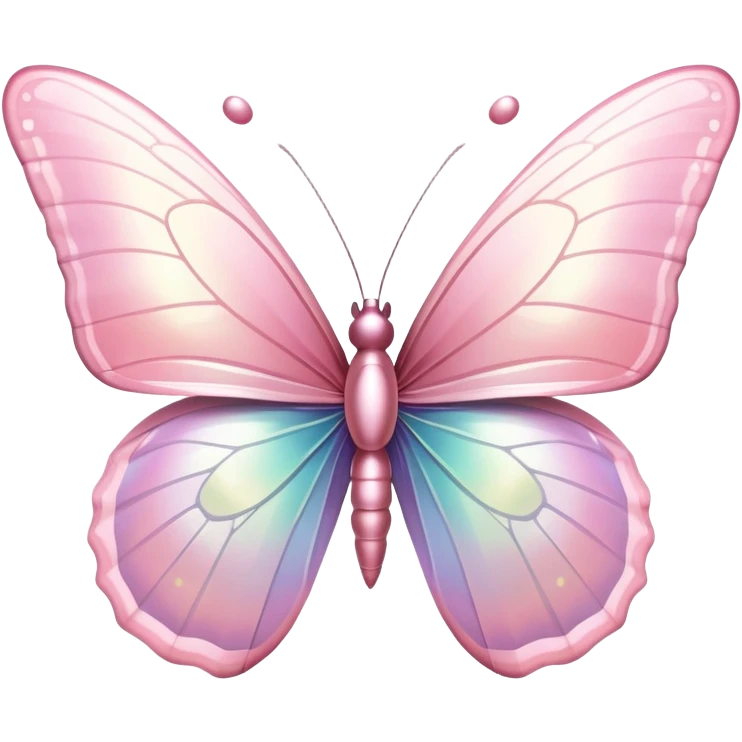 Light pink pearlescent butterfly emoji