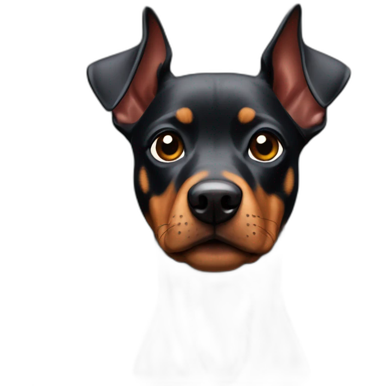Chien pinscher noir emoji