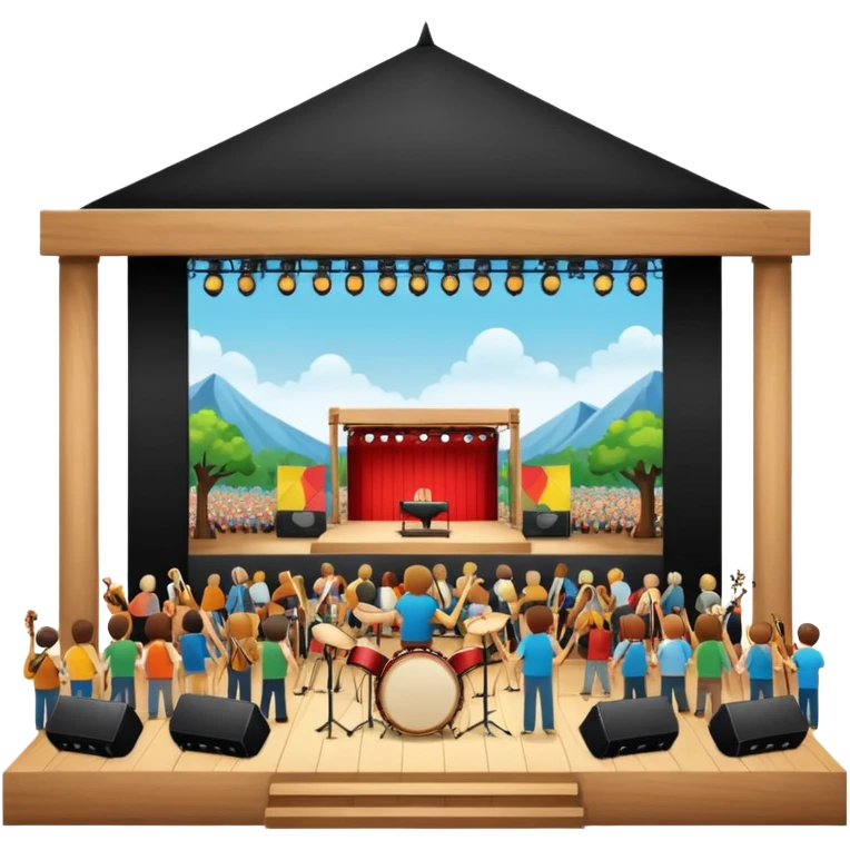 stage at the music festival primavera emoji