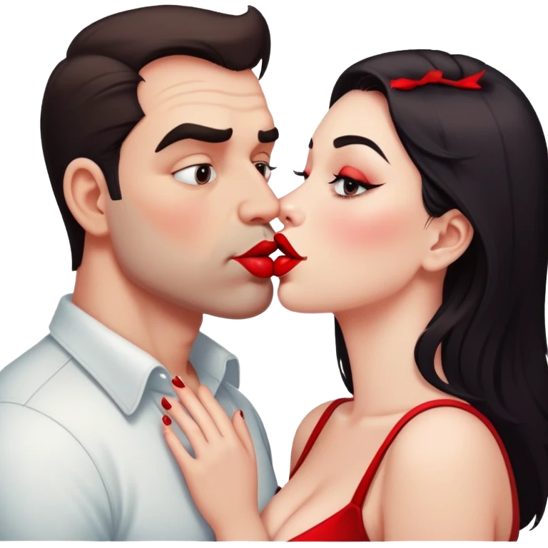 Ugly bastard kisses busty alt-girl  emoji