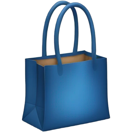 Dark blue little shopping bag written Safirazul emoji