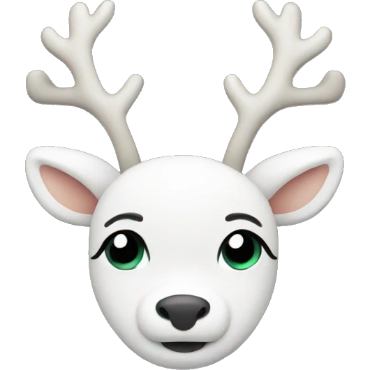 cute white reindeer emoji