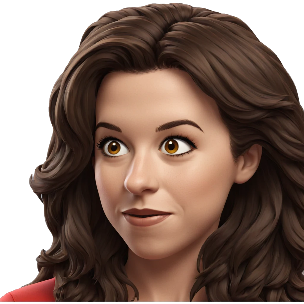brown haired girl portrait emoji