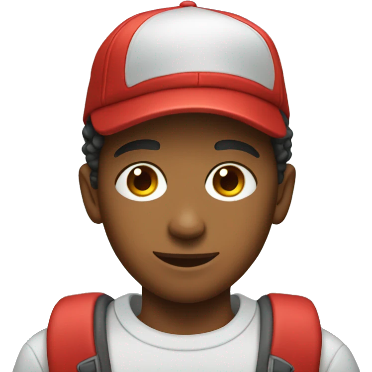 a young man with a red cap emoji